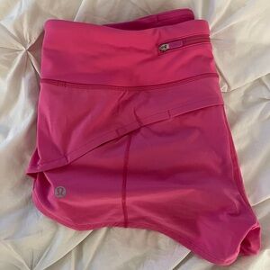 Lululemon Low-Rise sonic pink shorts